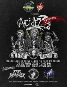 ACIDEZ “IN PUNK WE THRASH” new 2022 Album en Vivo Beer Therapy Saltillo