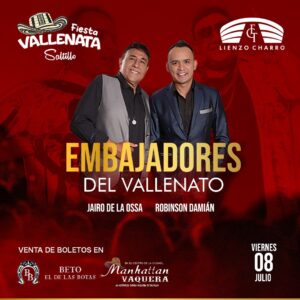 Los Embajadores del Vallenato en El lienzo Charro