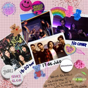 JINXIES / MINDLESS ADDRESS / SPACE GLAM / SIN MAÑANA