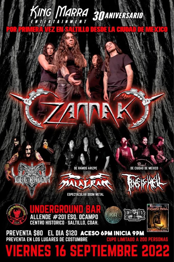 Zamak en Underground Bar
