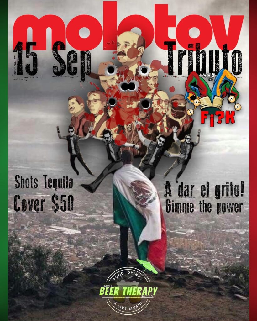 A Dar el Grito con Tributo a MOLOTOV en Beer Therapy