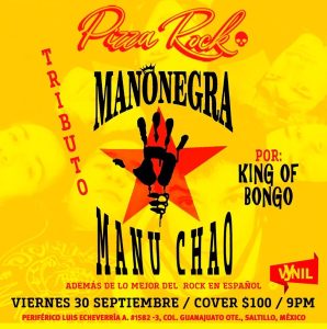 Tributo a MANU CHAO y MANO NEGRA en Pizza Rock