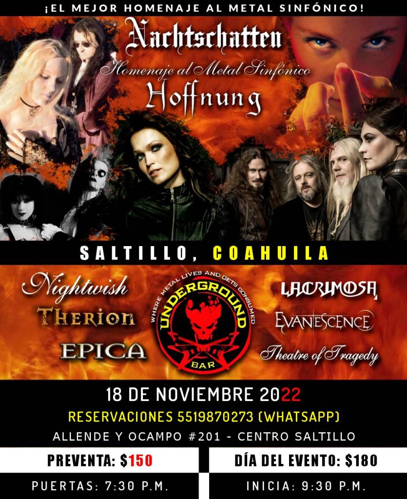 Homenaje al Metal Sinfónico en Underground Bar