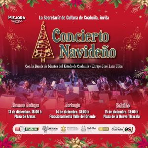 Concierto Navideño con la Banda de Música del Estado de Coahuila