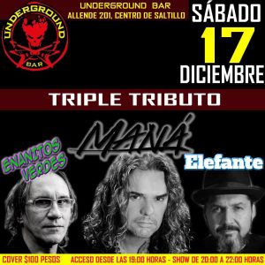 Triple Tributo en Underground Bar