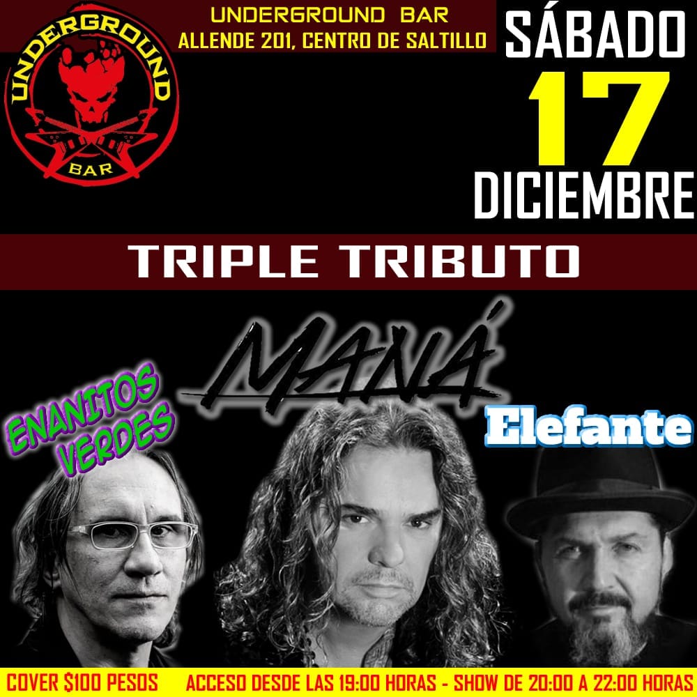 Triple Tributo en Underground Bar