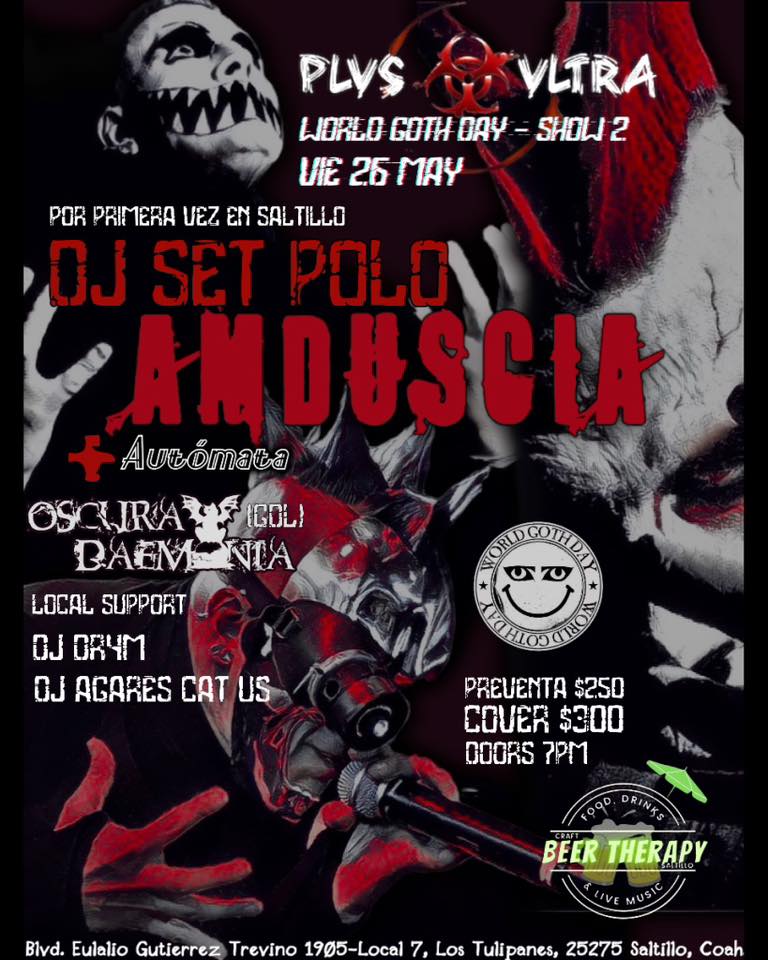 Dj Set Polo AMDUSCIA + Autómata World Goth Day – Show 2