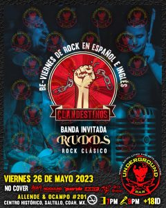 Beviernes de Rock en Español en Underground Bar