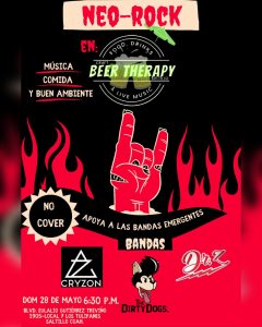 NEO ROCK con Dr. Z • The Dirty Dogs • Cryzon en Beer Therapy