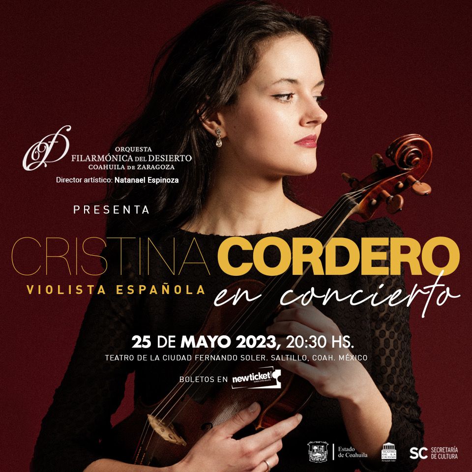ORQUESTA FILARMÓNICA, CRISTINA CORDERO EN CONCIERTO