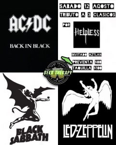AC/DC • Led Zeppelin • Black Sabbath • Tributo por HELPLESS en Beer Therapy