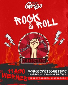 Clandestinos Rockband en Gröss Moto Customs