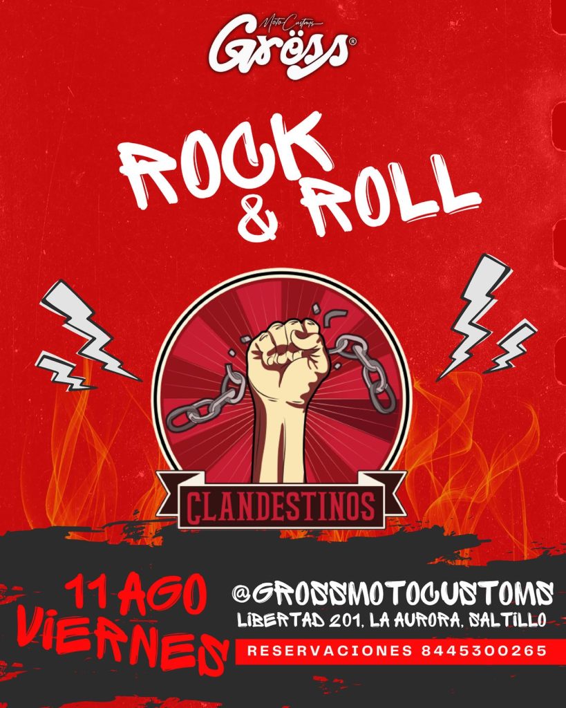 Clandestinos Rockband en Gröss Moto Customs