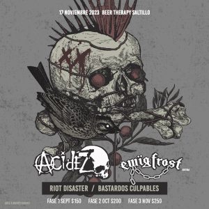 ACIDEZ (Guadalajara) – EwïgFrost (Austria) – Riot Disaster (Slw) – Bastardos Culpables (Slw) en Beer Therapy