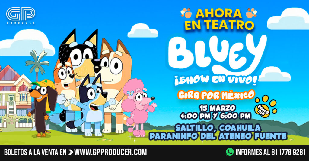 Bluey Show en vivo en Saltillo