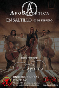 Tributo a Apocalytica en Underground Bar