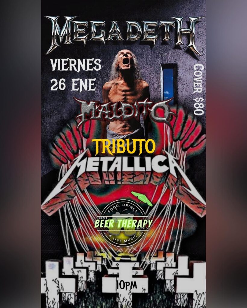 Tributo a Megadeth y Metallica en Beer Therapy