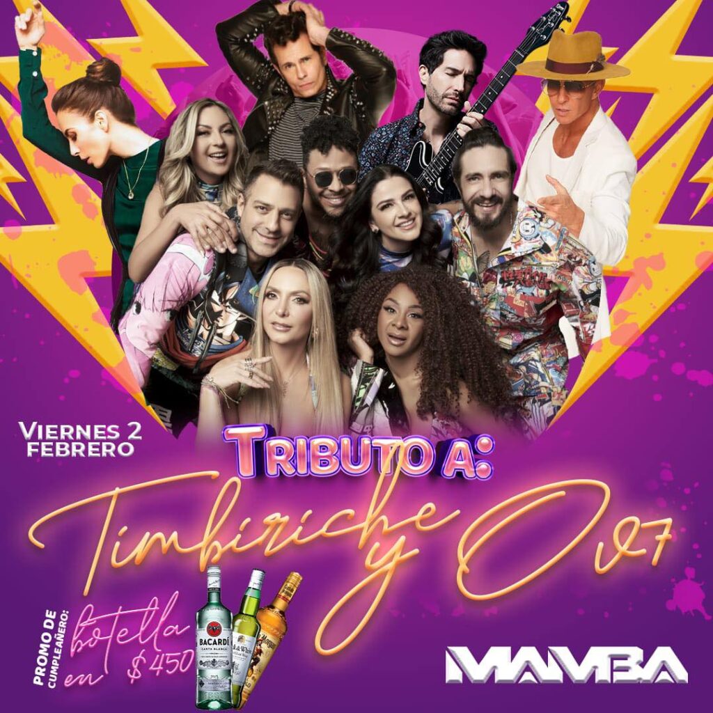 Tributo a Timbiriche y OV7 en Mamba Vivo Bar