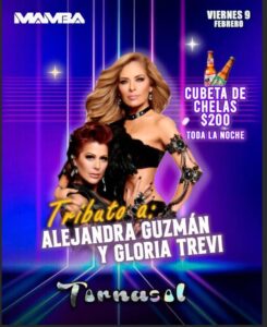 Tributo a Alejandra Guzmán y Gloria Trevi en Mamba Vivo Bar