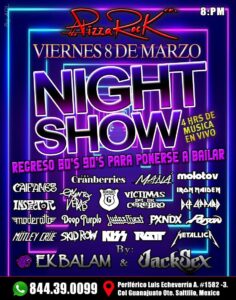 NIGHT SHOW en Pizza Rock