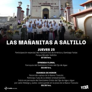 FINA Saltillo 447: Las Mañanitas a Saltillo
