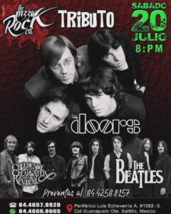 TRIBUTO A THE BEATLES, THE DOORS Y CREEDENCE en Pizza Rock