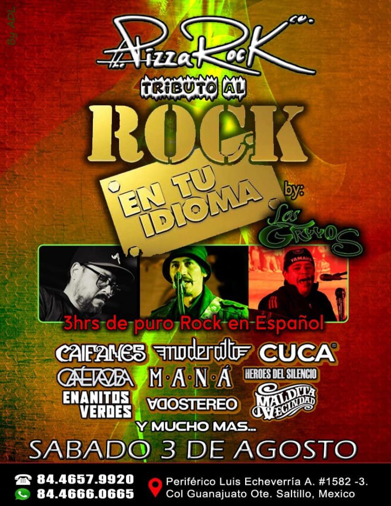 Tributo a Rock en tu Idioma en Pizza Rock