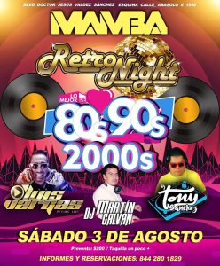 RetroNight en Mamba Vivo Bar