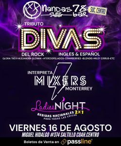 Tributo Divas del Rock en Nandas Bar Saltillo