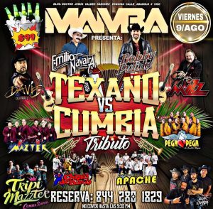 Tributo Texano VS Cumbia en Mamba Vivo Bar