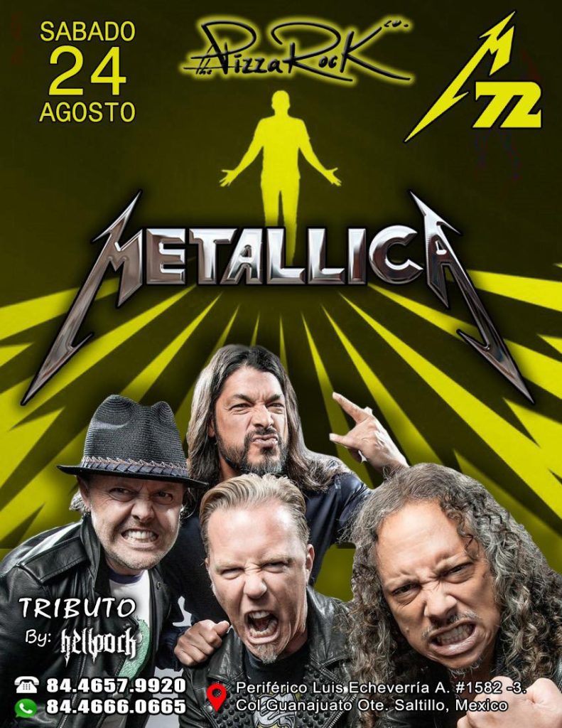 Tributo a Metallica en Pizza Rock