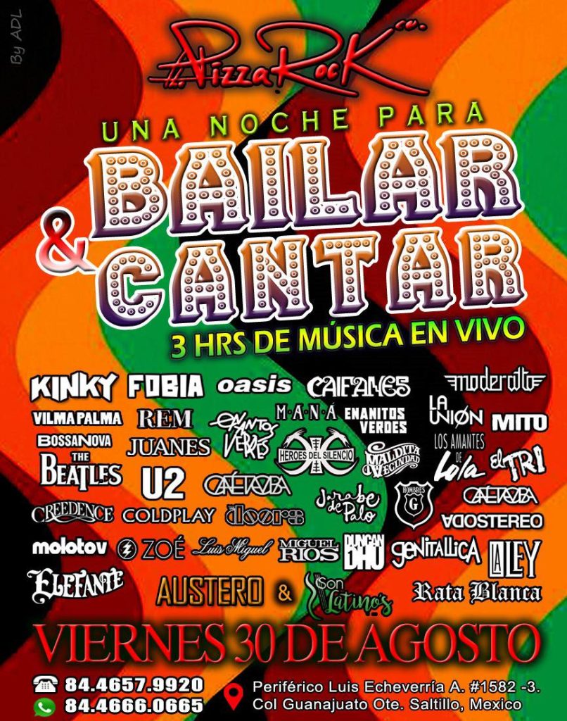 Una Noche para Bailar y Cantar en Pizza Rock