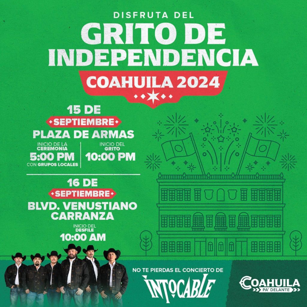 Grito de Independencia Coahuila 2024