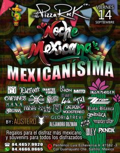Noche Mexicanísima en Pizza Rock