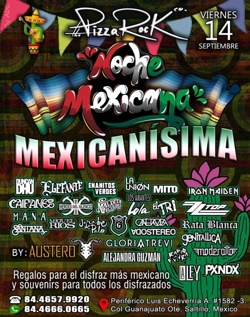 Noche Mexicanísima en Pizza Rock