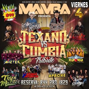 Tributo TEXANO vs CUMBIA en Mamba Vivo Bar