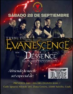 Tributo a Evanescence en Underground Bar