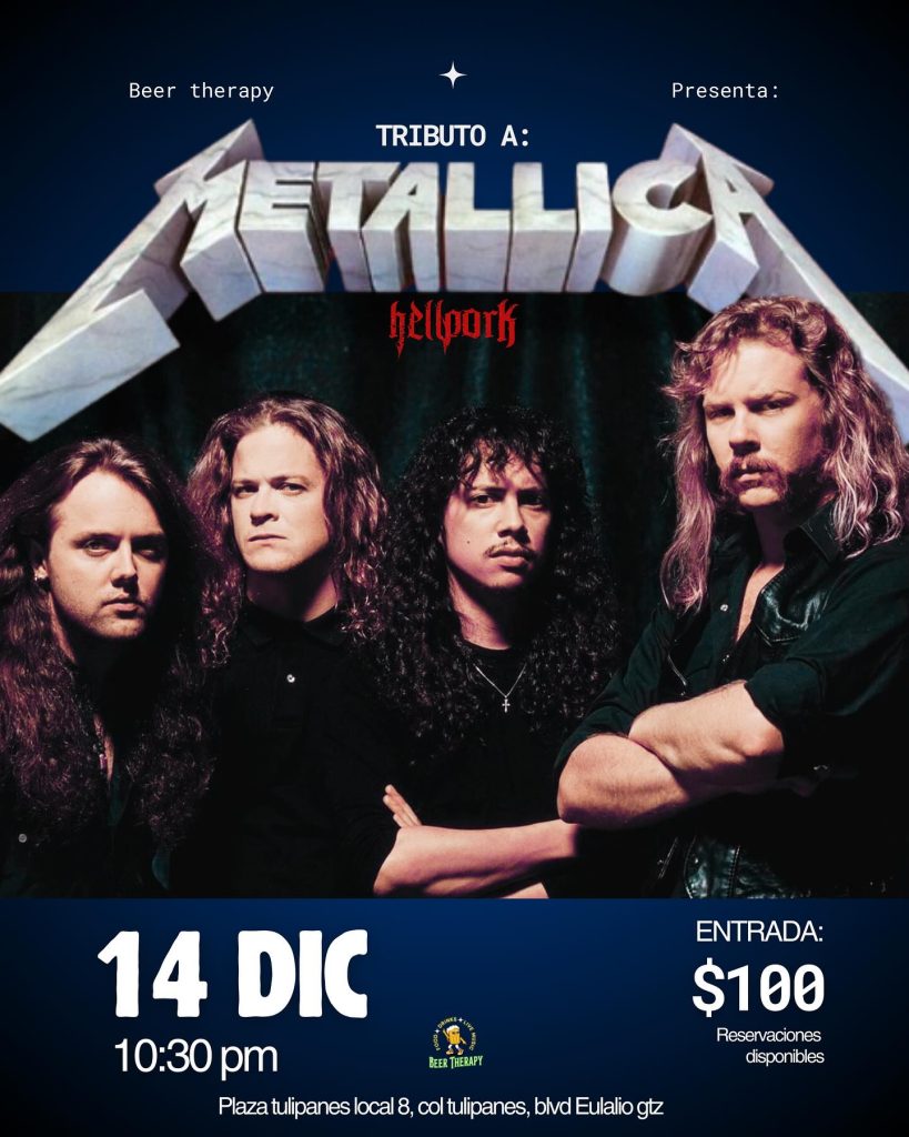 Tributo a Metallica en Beer Therapy