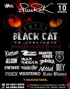 BLACK CAT en Concierto en Pizza Rock