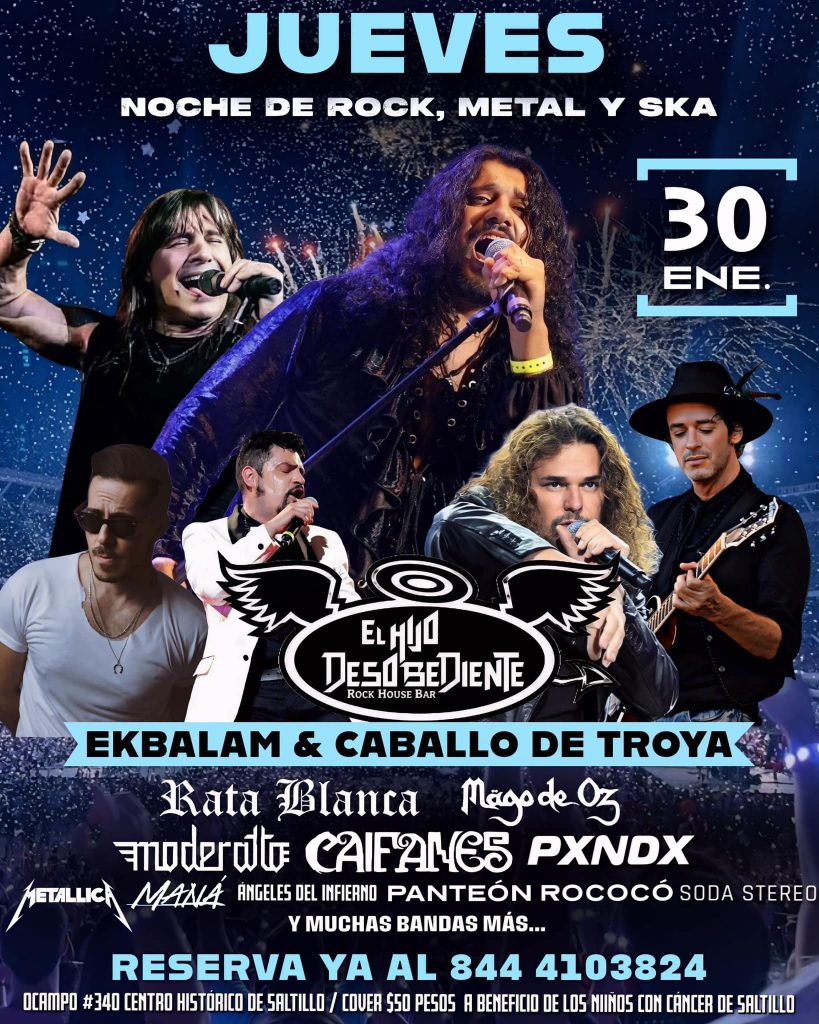 JUEVES DE ROCK, METAL Y SKA EN EL HIJO DESOBEDIENTE