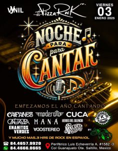 Noche para Cantar en Pizza Rock