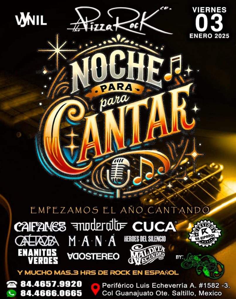 Noche para Cantar en Pizza Rock