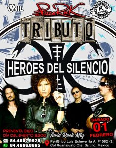 Tributo a Heroes del Silencio en Pizza Rock