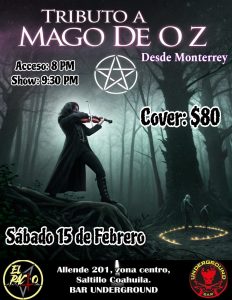 Tributo a Mago de Oz en Underground Bar
