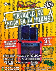 Tributo al Rock en tu idioma en Pizza Rock