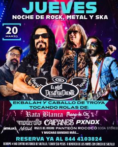 JUEVES DE ROCK, METAL Y SKA en El Hijo Desobediente