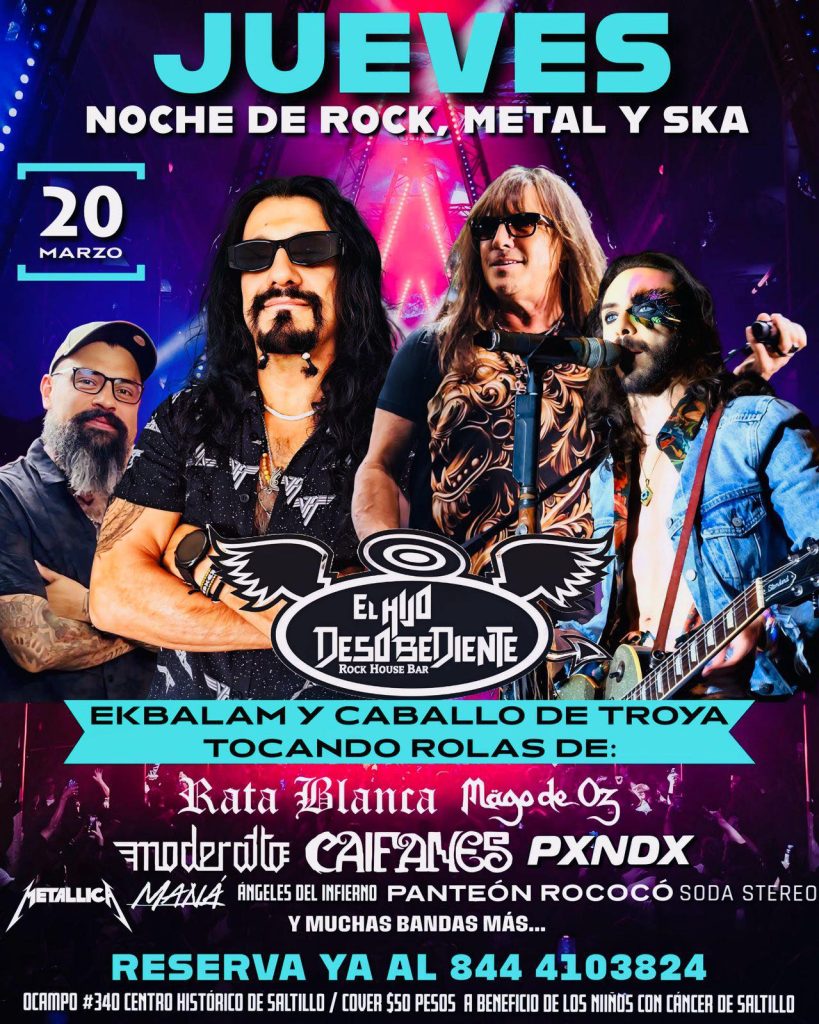 JUEVES DE ROCK, METAL Y SKA en El Hijo Desobediente
