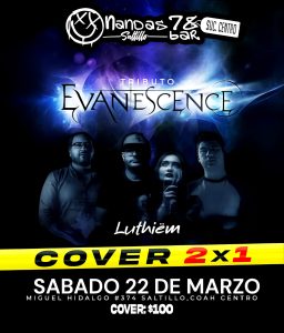 Tributo a Evanescence en Nandas Bar Saltillo