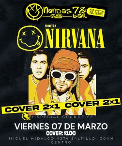 Tributo a Nirvana en Nandas Bar Saltillo
