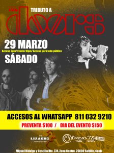 Tributo a The Doors en Nandas Bar Saltillo
